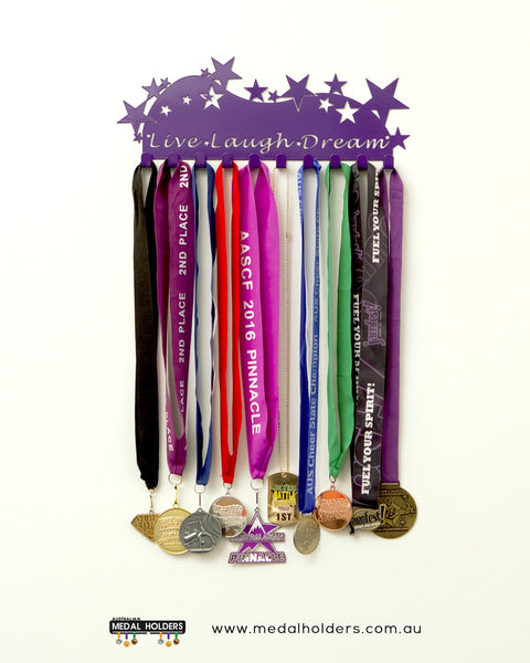 Live Laugh Dream Medal Holder - Premium quality sports medal displays by Australian Medal Holders