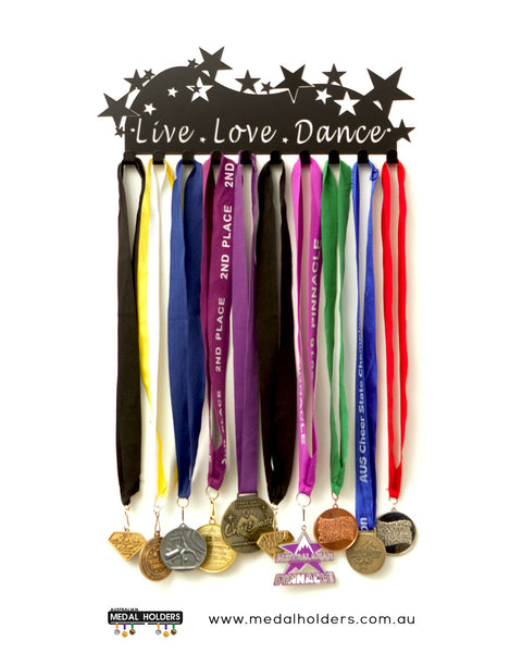Live Love Dance Medal Hanger - Premium Quality Powder Coated medal hanger - sports medal displays by Australian Medal Holders