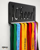 Cheer Medal Holder - Premium quality sports medal displays by Australian Medal Holders - Black rectangle hangers