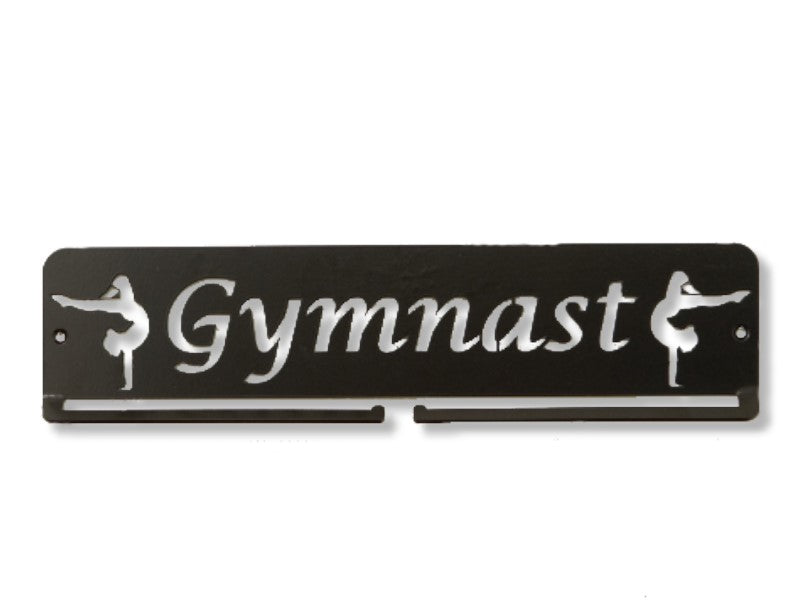 Gymnast Medal Holder - Premium quality sports medal displays by Australian Medal Holders - Black rectangle hangers