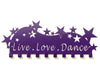 Live Love Dance Medal Holder - Purple Powder Coated - Premium quality sports medal displays by Australian Medal Holders