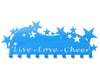Live Love Cheer Medal Holder - Blue Powder Coated - Premium quality sports medal displays by Australian Medal Holders